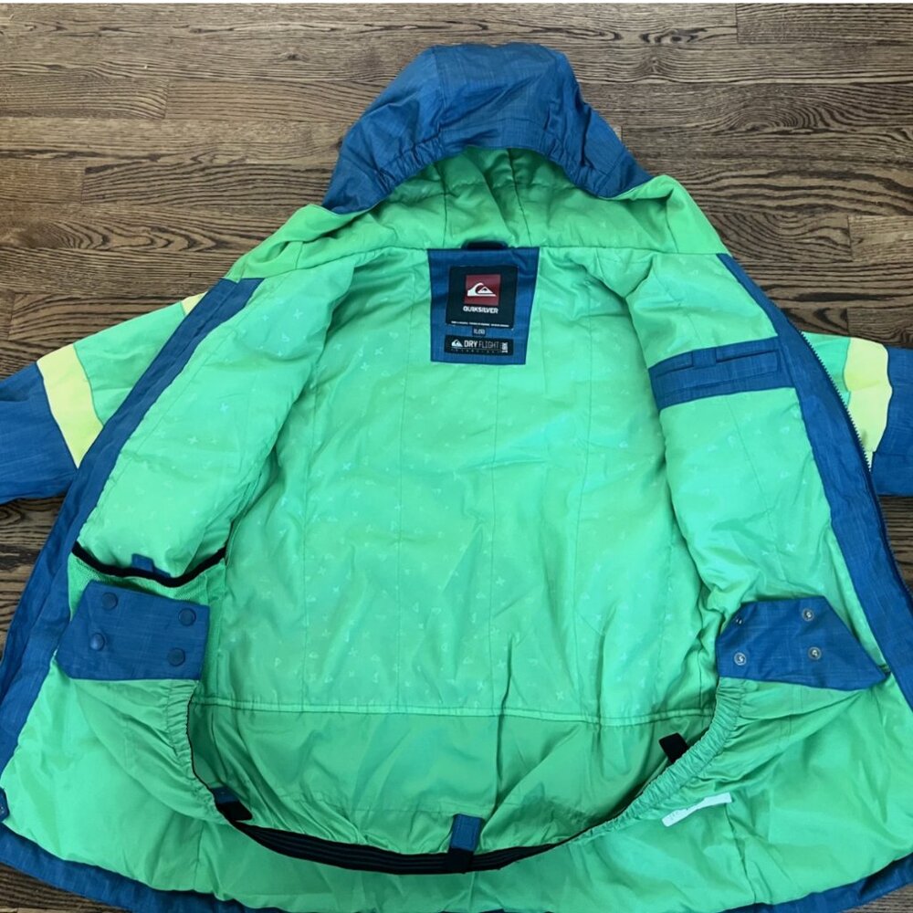 Quicksilver Size 16(XL) Dry Flight 10K Technical Snow Winter Jacket Coat Youth - Picture 3 of 10